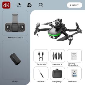 General Brush UAV HD Aerial Photography Brushless Four-axis Flight (Option: Black 4K-3 Batteries)