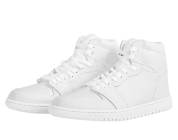 Customizable White High-top Lace-up Basketball Shoes (Option: White-40)