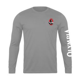 Men's Autumn Cotton Bottoming Shirt Gym Running Training Clothes (Option: Light Grey-2XL)