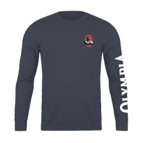 Men's Autumn Cotton Bottoming Shirt Gym Running Training Clothes (Option: Dark Grey-2XL)