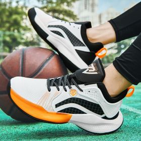 New Youth Competition Training Basketball Shoes (Option: White-36)
