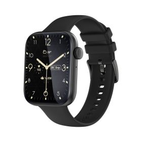 202 HD Large Screen Heart Rate Blood Pressure Monitoring Bluetooth Calling Watch (Color: Black)